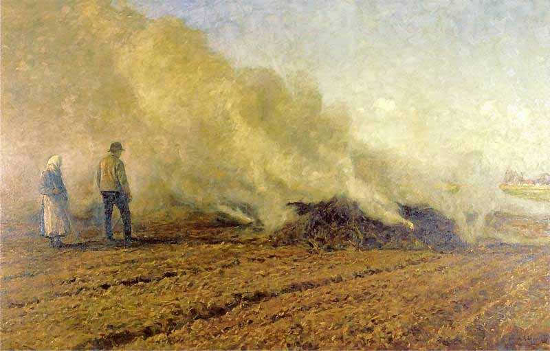 Achille-Etna Michallon Bonfire oil painting picture